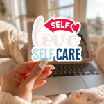Self Love Self Care Stickers | Motivational mini decal pack, printed with a neat and refined appearance, suitable for notebooks, planners, journals, laptops, phone cases and scrapbooks, offering quiet inspiration throughout the day. - Image 2