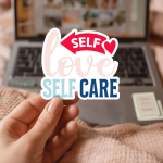 Self Love Self Care Stickers | Motivational mini decal pack, printed with a neat and refined appearance, suitable for notebooks, planners, journals, laptops, phone cases and scrapbooks, offering quiet inspiration throughout the day. - Image 3