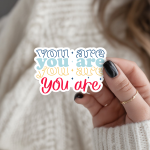 You Are Stickers | Faith sticker collection, crafted with attention to detail, great for journals, planners, laptops, phone cases, notebooks and craft pages, offering quiet inspiration throughout the day.