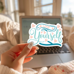 Love Yourself Stickers | Gratitude sticker collection, designed with a clean matte look, suitable for notebooks, planners, journals, laptops, phone cases and scrapbooks, making a thoughtful small gift for loved ones. - Image 3