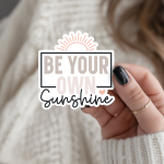 Be Your Own Sunshine Stickers | Inspirational sticker pack, finished with smooth detailed printing, great for journals, planners, laptops, phone cases, notebooks and craft pages, offering quiet inspiration throughout the day. - Image 2