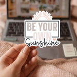Be Your Own Sunshine Stickers | Inspirational sticker pack, finished with smooth detailed printing, great for journals, planners, laptops, phone cases, notebooks and craft pages, offering quiet inspiration throughout the day. - Image 3