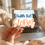 Stronger Than The Storm Stickers | Inspirational sticker set, printed with a neat and refined appearance, great for journals, planners, laptops, phone cases, notebooks and craft pages, bringing subtle motivation to creative spaces. - Image 2