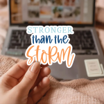 Stronger Than The Storm Stickers | Inspirational sticker set, printed with a neat and refined appearance, great for journals, planners, laptops, phone cases, notebooks and craft pages, bringing subtle motivation to creative spaces. - Image 3