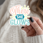 There She Glows Stickers | Inspirational sticker pack, crafted with attention to detail, great for journals, planners, laptops, phone cases, notebooks and craft pages, offering quiet inspiration throughout the day. - Image 2