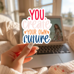 You Create Your Own Future Stickers | Gratitude sticker pack, printed with a neat and refined appearance, suitable for notebooks, planners, journals, laptops, phone cases and scrapbooks, adding gentle encouragement to daily routines. - Image 3
