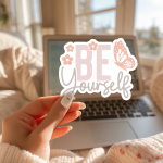 Be Yourself Stickers | Motivational sticker collection, finished with smooth detailed printing, perfect for journals, planners, laptops, notebooks, phone cases and creative projects, bringing subtle motivation to creative spaces. - Image 2