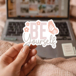 Be Yourself Stickers | Motivational sticker collection, finished with smooth detailed printing, perfect for journals, planners, laptops, notebooks, phone cases and creative projects, bringing subtle motivation to creative spaces. - Image 3