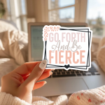 Go Forth And Be Fierce Stickers | Gratitude sticker set, made with clear, crisp lettering, great for journals, planners, laptops, phone cases, notebooks and craft pages, bringing subtle motivation to creative spaces. - Image 2