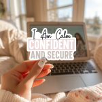I Am Calm, Confident, And Secure Stickers | Inspirational sticker set, designed with a clean matte look, great for journals, planners, laptops, phone cases, notebooks and craft pages, supporting personal reflection through simple visuals. - Image 2
