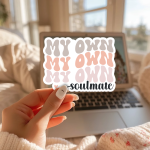 My Own Soulmate Stickers | Gratitude sticker pack, printed with a neat and refined appearance, great for journals, planners, laptops, phone cases, notebooks and craft pages, supporting personal reflection through simple visuals. - Image 2