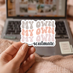 My Own Soulmate Stickers | Gratitude sticker pack, printed with a neat and refined appearance, great for journals, planners, laptops, phone cases, notebooks and craft pages, supporting personal reflection through simple visuals. - Image 3