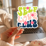 Self Love Club Stickers | Kindness mini decal pack, finished with smooth detailed printing, perfect for journals, planners, laptops, notebooks, phone cases and creative projects, offering quiet inspiration throughout the day. - Image 2