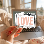 Self Love Club Stickers | Kindness mini decal pack, designed with a clean matte look, perfect for journals, planners, laptops, notebooks, phone cases and creative projects, offering quiet inspiration throughout the day. - Image 2