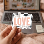 Self Love Club Stickers | Kindness mini decal pack, designed with a clean matte look, perfect for journals, planners, laptops, notebooks, phone cases and creative projects, offering quiet inspiration throughout the day. - Image 3