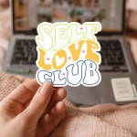 Self Love Club Stickers | Inspirational sticker pack, crafted with attention to detail, suitable for notebooks, planners, journals, laptops, phone cases and scrapbooks, adding gentle encouragement to daily routines. - Image 3