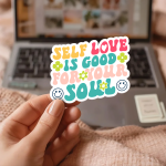 Self Love Is Good For Your Soul Stickers | Kindness quote sticker set, finished with smooth detailed printing, great for journals, planners, laptops, phone cases, notebooks and craft pages, adding gentle encouragement to daily routines. - Image 2