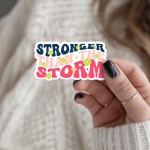 Stronger Than The Storm Stickers | Kindness mini decal pack, made with clear, crisp lettering, suitable for notebooks, planners, journals, laptops, phone cases and scrapbooks, making a thoughtful small gift for loved ones. - Image 2