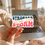 Stronger Than The Storm Stickers | Kindness mini decal pack, made with clear, crisp lettering, suitable for notebooks, planners, journals, laptops, phone cases and scrapbooks, making a thoughtful small gift for loved ones. - Image 3