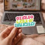 Take Care Of Yourself Stickers | Inspirational quote sticker set, designed with a clean matte look, great for journals, planners, laptops, phone cases, notebooks and craft pages, making a thoughtful small gift for loved ones. - Image 3