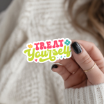Treat Yourself Stickers | Faith sticker pack, designed with a clean matte look, great for journals, planners, laptops, phone cases, notebooks and craft pages, making a thoughtful small gift for loved ones.