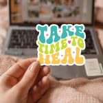 Take Time To Heal Stickers | Motivational sticker collection, made with clear, crisp lettering, ideal for planners, journals, notebooks, laptops, phone cases and scrapbooks, bringing subtle motivation to creative spaces. - Image 2