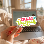 Treat Yourself Stickers | Faith sticker pack, designed with a clean matte look, great for journals, planners, laptops, phone cases, notebooks and craft pages, making a thoughtful small gift for loved ones. - Image 2