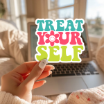 Treat Yourself Stickers | Kindness sticker pack, crafted with attention to detail, suitable for notebooks, planners, journals, laptops, phone cases and scrapbooks, bringing subtle motivation to creative spaces. - Image 3
