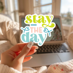 Stay The Day Stickers | Kindness sticker set, crafted with attention to detail, perfect for journals, planners, laptops, notebooks, phone cases and creative projects, bringing subtle motivation to creative spaces. - Image 3