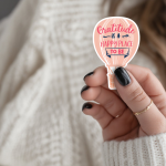 Gratitude Is A Happy Place To Be Stickers | Motivational sticker collection, printed with a neat and refined appearance, suitable for notebooks, planners, journals, laptops, phone cases and scrapbooks, adding gentle encouragement to daily routines.