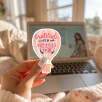 Gratitude Is A Happy Place To Be Stickers | Motivational sticker collection, printed with a neat and refined appearance, suitable for notebooks, planners, journals, laptops, phone cases and scrapbooks, adding gentle encouragement to daily routines. - Image 2