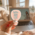 Gratitude Turns What We Have Into Enough Stickers | Kindness sticker collection, made with clear, crisp lettering, perfect for journals, planners, laptops, notebooks, phone cases and creative projects, making a thoughtful small gift for loved ones. - Image 3