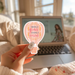 Inhale Grace Exhale Gratitude Stickers | Inspirational sticker pack, designed with a clean matte look, ideal for planners, journals, notebooks, laptops, phone cases and scrapbooks, supporting personal reflection through simple visuals. - Image 2