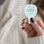 There Are So Many Beautiful Reasons To Be Happy Stickers | Kindness sticker set, designed with a clean matte look, ideal for planners, journals, notebooks, laptops, phone cases and scrapbooks, supporting personal reflection through simple visuals.