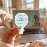 There Are So Many Beautiful Reasons To Be Happy Stickers | Kindness sticker set, designed with a clean matte look, ideal for planners, journals, notebooks, laptops, phone cases and scrapbooks, supporting personal reflection through simple visuals. - Image 2