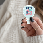 Bless This Day With Grace And Gratitude Stickers | Motivational sticker set, finished with smooth detailed printing, suitable for notebooks, planners, journals, laptops, phone cases and scrapbooks, supporting personal reflection through simple visuals.
