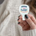 Choose To Be Grateful No Matter What Stickers | Motivational sticker set, crafted with attention to detail, suitable for notebooks, planners, journals, laptops, phone cases and scrapbooks, adding gentle encouragement to daily routines.