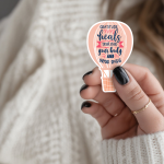 Gratitude Heals Your Mind Your Body And Your Spirit Stickers | Inspirational quote sticker set, crafted with attention to detail, great for journals, planners, laptops, phone cases, notebooks and craft pages, offering quiet inspiration throughout the day.