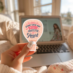 Start Each Day With A Grateful Heart Stickers | Faith sticker pack, made with clear, crisp lettering, ideal for planners, journals, notebooks, laptops, phone cases and scrapbooks, adding gentle encouragement to daily routines. - Image 3