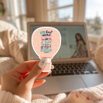 The Best Way To Start And End A Day Is With A Grateful Heart Stickers | Inspirational quote sticker set, designed with a clean matte look, great for journals, planners, laptops, phone cases, notebooks and craft pages, offering quiet inspiration throughout the day. - Image 2