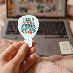 Begin Each Day With A Grateful Heart Stickers | Gratitude mini decal pack, designed with a clean matte look, perfect for journals, planners, laptops, notebooks, phone cases and creative projects, offering quiet inspiration throughout the day. - Image 3