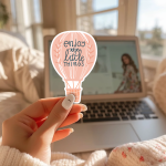 Enjoy The Little Things Stickers | Motivational sticker set, finished with smooth detailed printing, great for journals, planners, laptops, phone cases, notebooks and craft pages, making a thoughtful small gift for loved ones. - Image 2