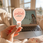 Gratitude Stickers | Gratitude sticker set, finished with smooth detailed printing, suitable for notebooks, planners, journals, laptops, phone cases and scrapbooks, supporting personal reflection through simple visuals. - Image 2