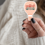 Gratitude When What We Have Is Enough Stickers | Inspirational quote sticker set, crafted with attention to detail, suitable for notebooks, planners, journals, laptops, phone cases and scrapbooks, making a thoughtful small gift for loved ones.