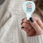 In Everything Give Thanks Thessalonians 5:18 Stickers | Gratitude mini decal pack, designed with a clean matte look, perfect for journals, planners, laptops, notebooks, phone cases and creative projects, bringing subtle motivation to creative spaces.