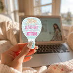 Gratitude Is The Best Attitude Stickers | Gratitude sticker set, finished with smooth detailed printing, perfect for journals, planners, laptops, notebooks, phone cases and creative projects, making a thoughtful small gift for loved ones. - Image 2