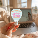May Your Life Be Full Of Thanks And Giving Stickers | Faith mini decal pack, crafted with attention to detail, great for journals, planners, laptops, phone cases, notebooks and craft pages, bringing subtle motivation to creative spaces. - Image 2