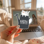 You Are Beautiful Strong Worthy Enough Stickers | Kindness sticker pack, made with clear, crisp lettering, suitable for notebooks, planners, journals, laptops, phone cases and scrapbooks, supporting personal reflection through simple visuals. - Image 3