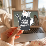 Loving Myself Is My Superpower Stickers | Faith sticker pack, crafted with attention to detail, perfect for journals, planners, laptops, notebooks, phone cases and creative projects, bringing subtle motivation to creative spaces. - Image 3
