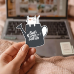 Self Love Isn’T Selfish Stickers | Kindness sticker set, crafted with attention to detail, ideal for planners, journals, notebooks, laptops, phone cases and scrapbooks, offering quiet inspiration throughout the day.